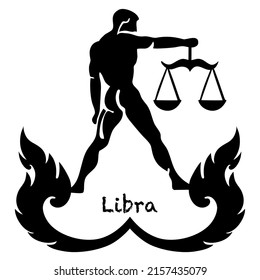 Libra horoscope, Libra  horoscope. 12 zodiac signs, each horoscope, 12 zodiac horoscopes represented by man. Libra  man in line back.