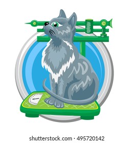Libra. Horoscope sign in circle isolated. Cat. Zodiac