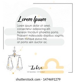 Libra horoscope template for social media