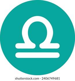Libra Horoscope zodiac astrology star signs icon.