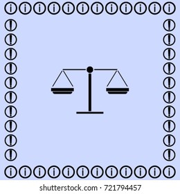 Libra icon, balance vector illustration