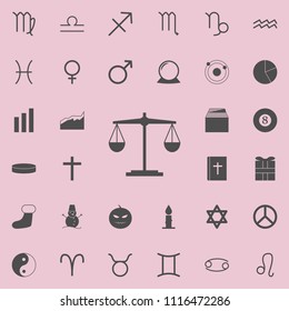 Libra icon. Detailed set of  Minimalistic  icons. Premium quality graphic design sign. One of the collection icons for websites, web design, mobile app on colored background