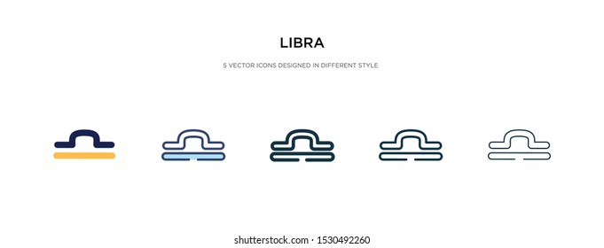 libra icon in different style vector illustration. two colored and black libra vector icons designed in filled, outline, line and stroke style can be used for web, mobile, ui