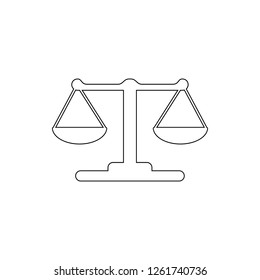 Libra icon. Element of Crime for mobile concept and web apps icon. Thin line icon for website design and development, app development