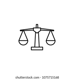 Libra icon. Element of crime and punishment for mobile concept and web apps icon. Thin line icon for website design and development, app development. Premium icon on white background