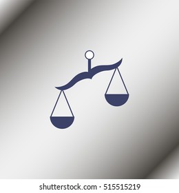 Libra icon flat.