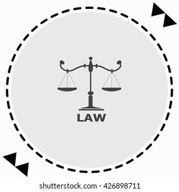 Libra icon Flat Design. Isolated Illustration.