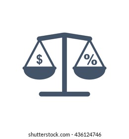 Libra Icon, flat design style