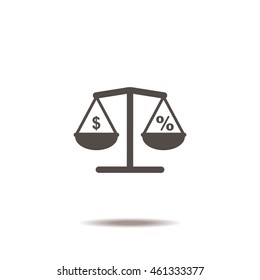 Libra Icon, flat design style