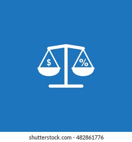 Libra Icon, flat design style