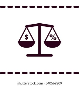 Libra Icon, flat design style