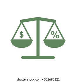 Libra Icon, flat design style