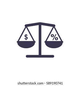 Libra Icon, flat design style