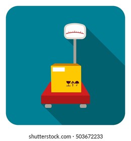 Libra icon in flat style isolated on white background. Logistic symbol stock vector illustration.