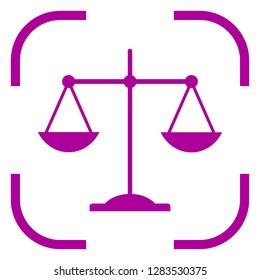 Libra icon in focus. White background