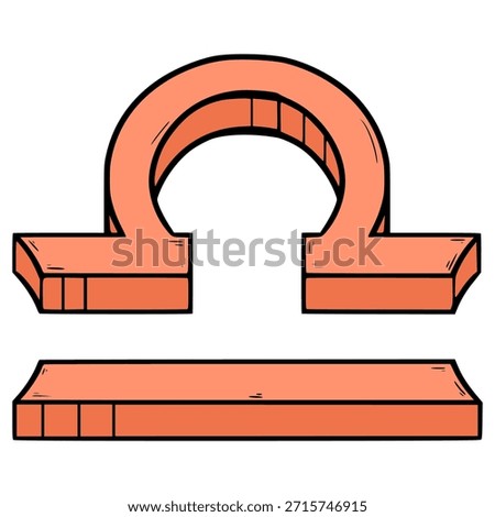 Libra icon illustration hand drawn outline vector