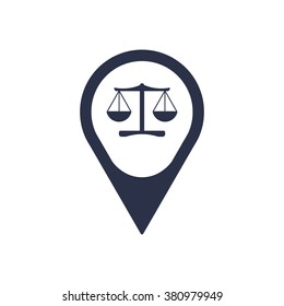  Libra  icon,  isolated. Flat  design.