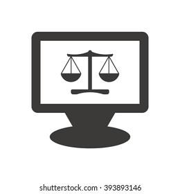 Libra  icon,  isolated. Flat  design.
