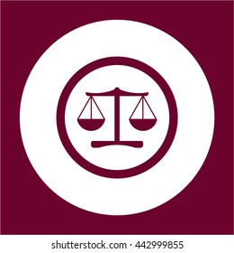 Libra  icon,  isolated. Flat  design.