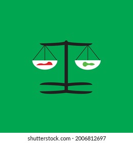 Libra icon, isolated. Flat vector design.