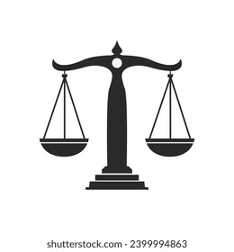 Libra icon. Justice icon. Isolated vector illustration.