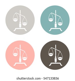 Libra icon. laboratory equipment