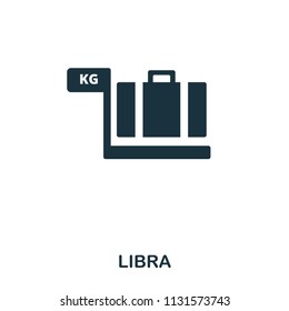 Libra icon. Line style icon design. UI. Illustration of libra icon. Pictogram isolated on white. Ready to use in web design, apps, software, print