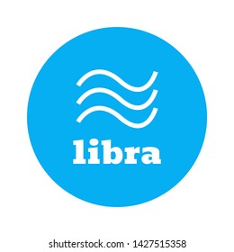 Libra icon, logo, payment symbol. Crypto currency, virtual electronic, internet money. Cryptocurrency e-commerce concept  vector sign