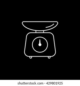 Libra Icon On Black Background