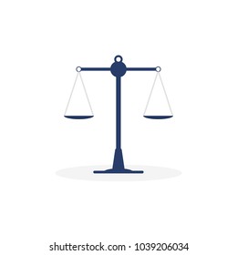 Libra icon on a white background. Scales of law icon Vector illustration