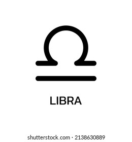 Libra icon or sign. Zodiac, astrology, horoscope symbol. Vector illustration.