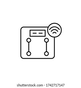 Icono de Libra. Línea simple, contorno de elementos vectoriales del hogar inteligente para ui y ux, sitio web o aplicación móvil