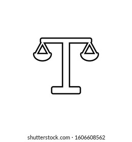 Libra icon. Simple thin line, outline vector of banking icons for ui and ux, website or mobile application