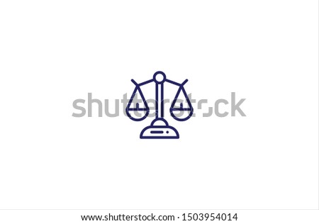 Libra icon in trendy flat style isolated on white background vector illustration