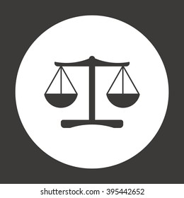  Libra  icon, vector illustration. Flat design style