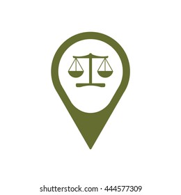  Libra  icon, vector illustration. Flat design style