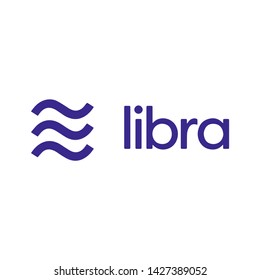 Libra icon, vector sign, payment symbol. Crypto currency, virtual electronic, internet money. Cryptocurrency e-commerce concept