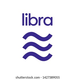 Libra icon, vector sign, payment symbol. Crypto currency, virtual electronic, internet money. Cryptocurrency e-commerce concept