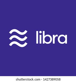 Libra icon, vector sign, payment symbol. Crypto currency, virtual electronic, internet money. Cryptocurrency e-commerce concept