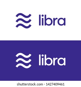 Libra icon, vector sign, payment symbol. Crypto currency, virtual electronic, internet money. Cryptocurrency e-commerce concept