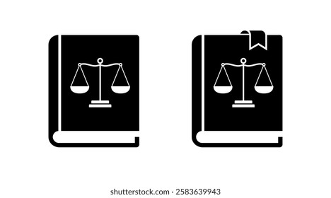 Libra icons. Book icons. Silhouette style. Vector icons.