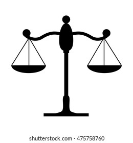 Libra isolated icon. Vector illustration of elegant vintage scale