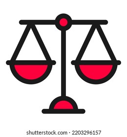 Libra or Justice line icon. Scale balance illustration vector