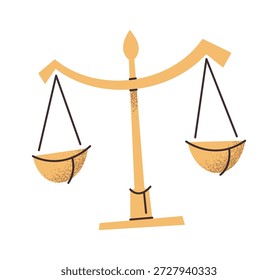 Elemento de diseño de escala de justicia de Libra