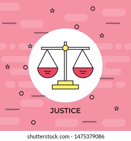 Libra line icon on white background