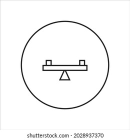 libra line icon on white background , comparison icon