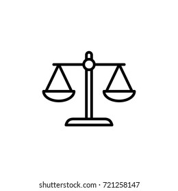 libra line icon on white background