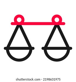 Icono de la línea Libra. vector de ilustración de la escala