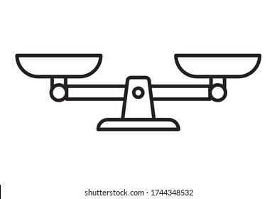 Icono de la línea Libra. Escala. Ilustración del vector aislada en fondo blanco