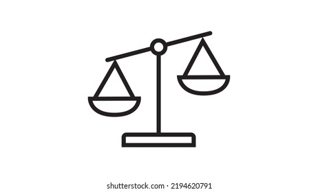Vector de icono de línea Libra en fondo blanco